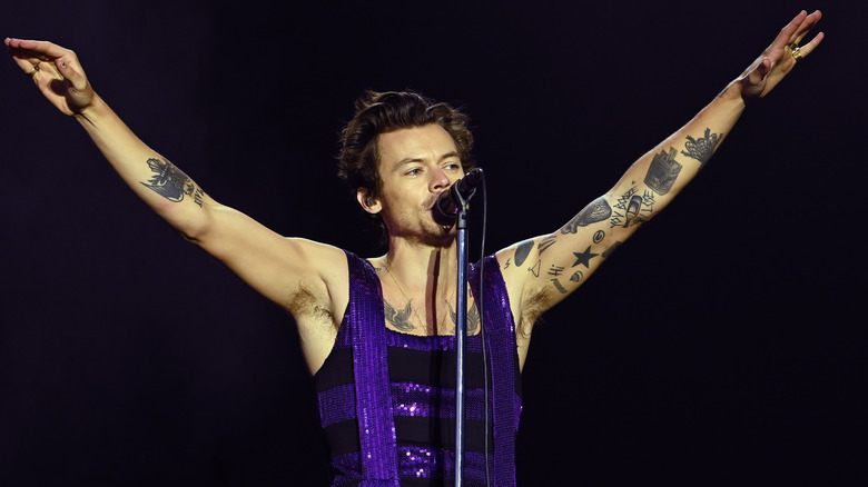 Harry Styles performing