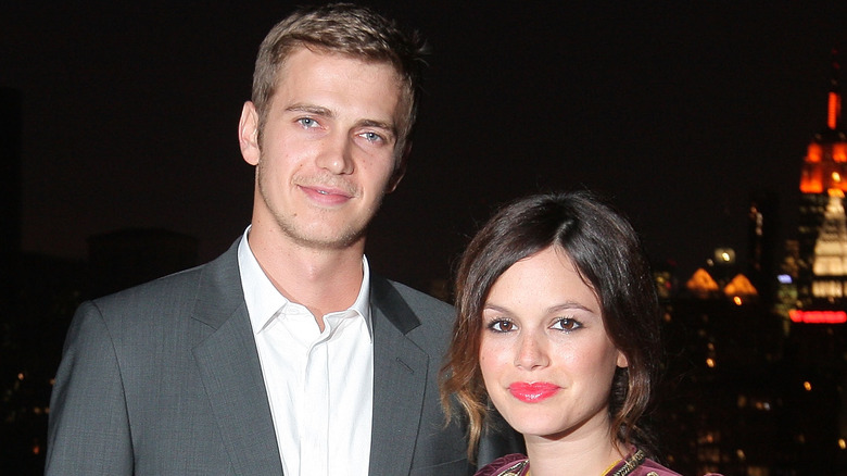 Hayden Christensen and Rachel Bilson smiling