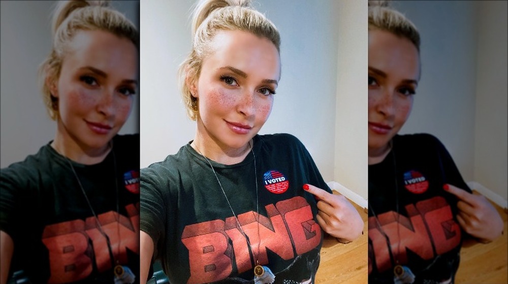 Hayden Panettiere after voting