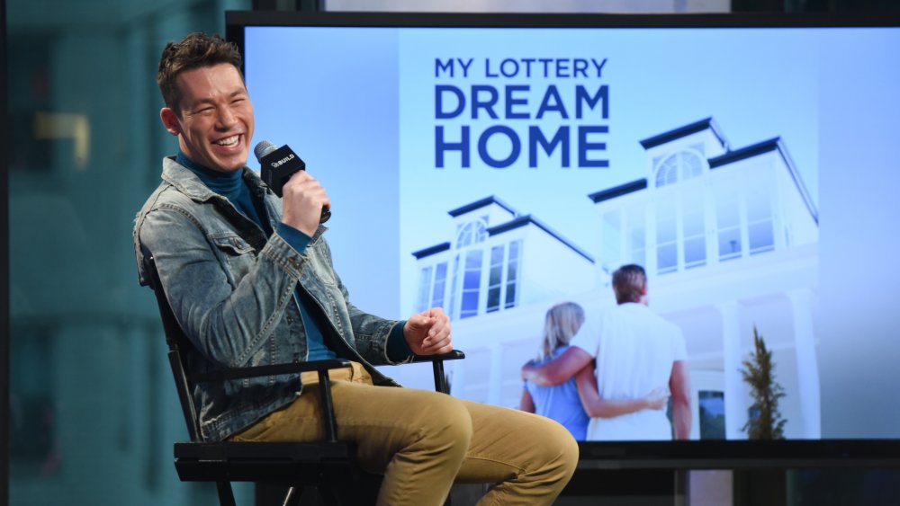 David Bromstad laughing at a My Lottery Dream Home event