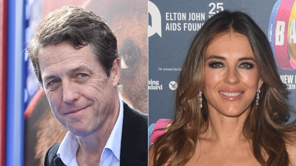 Hugh Grant and Elizabeth Hurley on red carpet