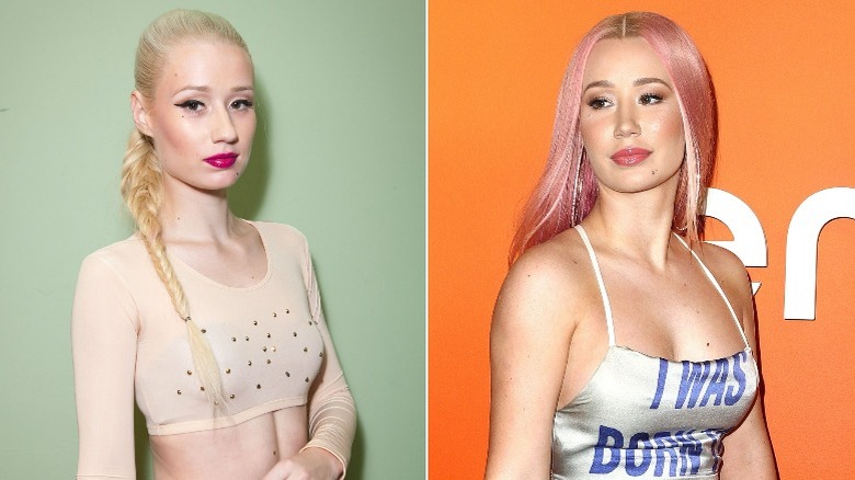 Iggy Azalea with braid, pink hair