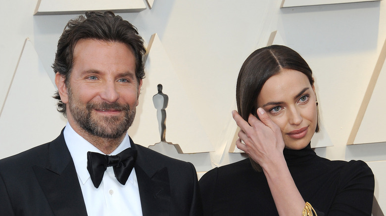 Bradley Cooper and Irina Shayk posing