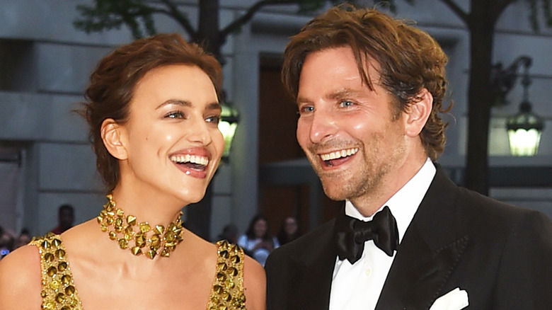 Irina Shayk and Bradley Cooper laughing