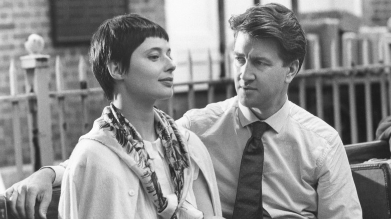 David Lynch looking at Isabella Rossellini