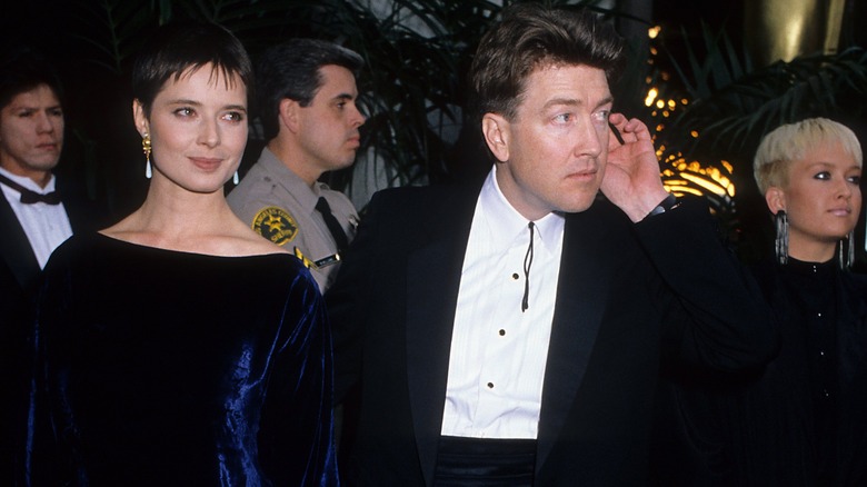 Isabella Rossellini and David Lynch at an awards show