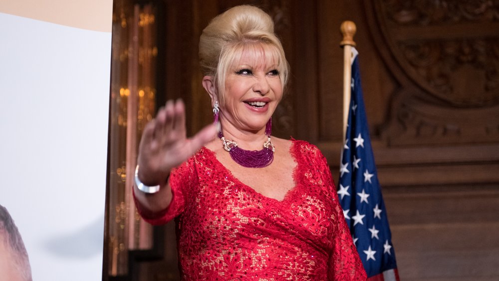 Ivana Trump at a press conference to announce her campaign to fight obesity