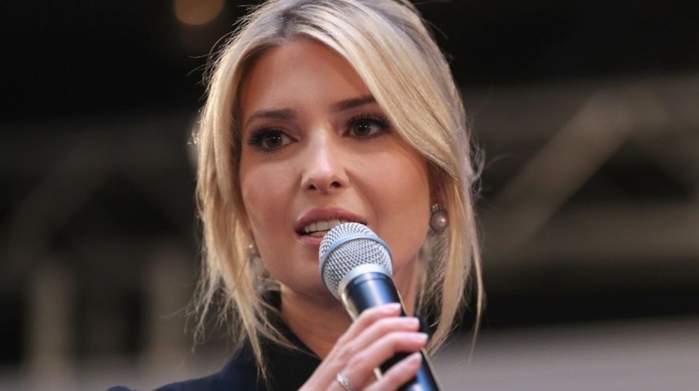 Ivanka Trump speaking microphone