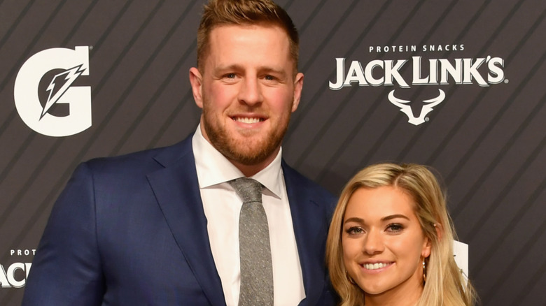 J.J. Watt, Kealia Ohai Watt posing