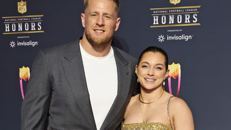 J.J. Watt posing with Kealia Watt