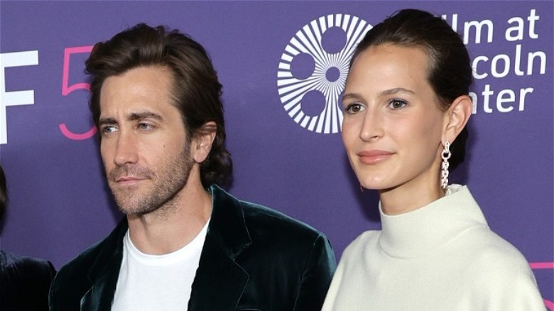 Jake Gyllenhaal and Jeanne Cadieu at a premiere