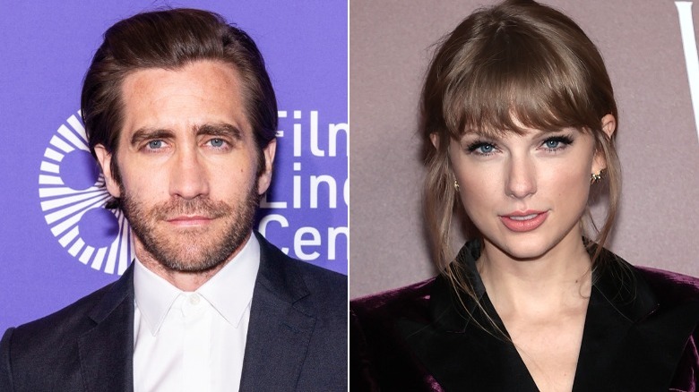 Jake Gyllenhaal and Taylor Swift split image