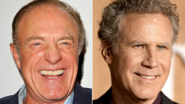 James Caan laughing and Will Ferrell smiling