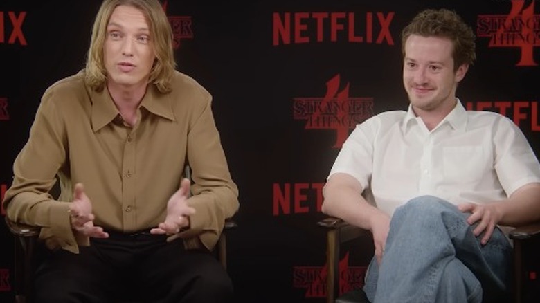 Jamie Campbell Bower and Joseph Quinn during an interview 