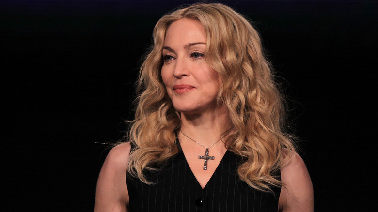 Madonna gazing to the side