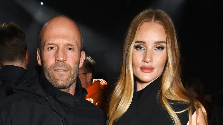 Jason Statham and Rosie Huntington-Whiteley posing