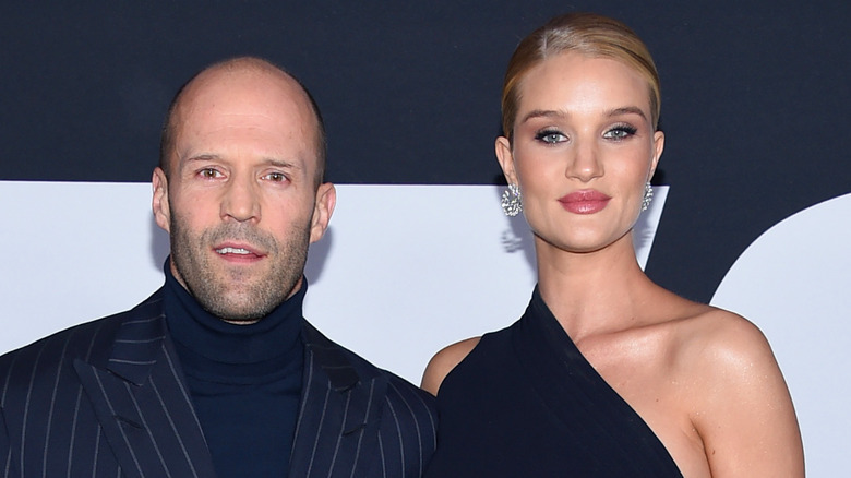 Jason Statham and Rosie Huntington-Whiteley posing