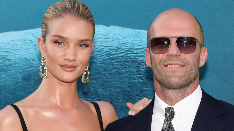 Jason Statham and Rosie Huntington-Whiteley posing