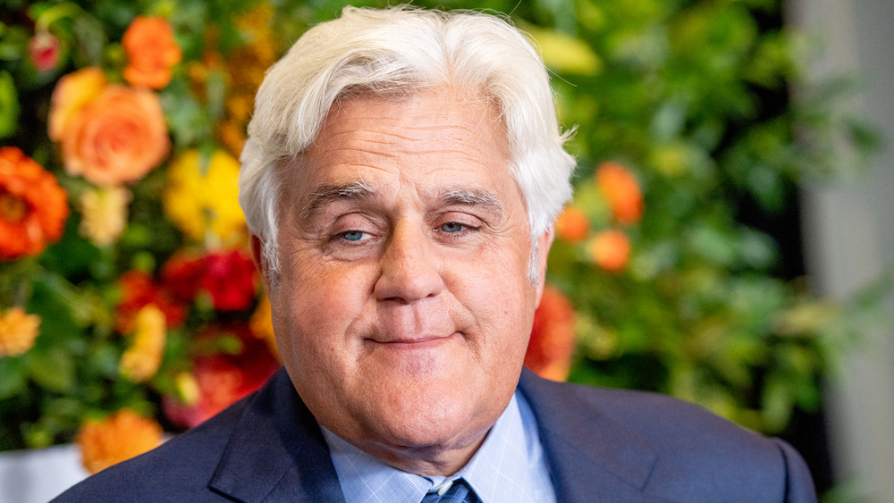 Jay Leno looking off into the distance at an event