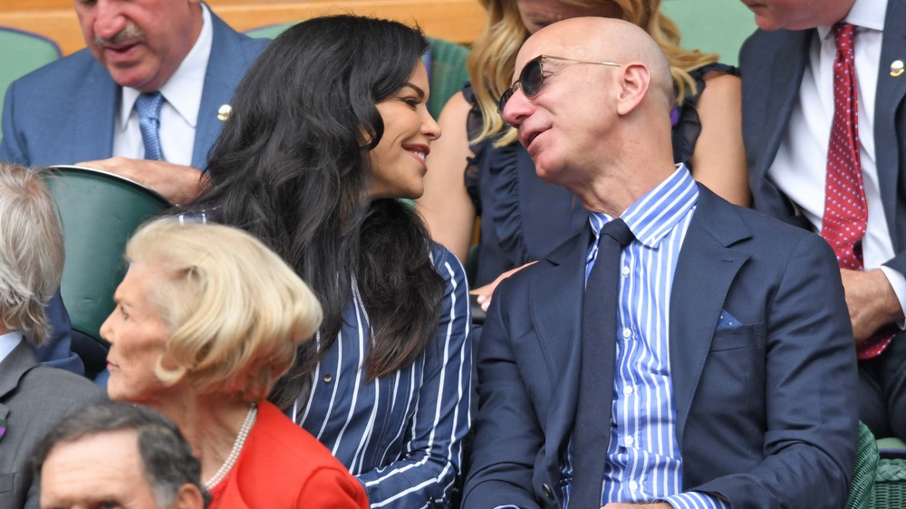 Lauren Sanchez and Jeff Bezos at Wimbledon