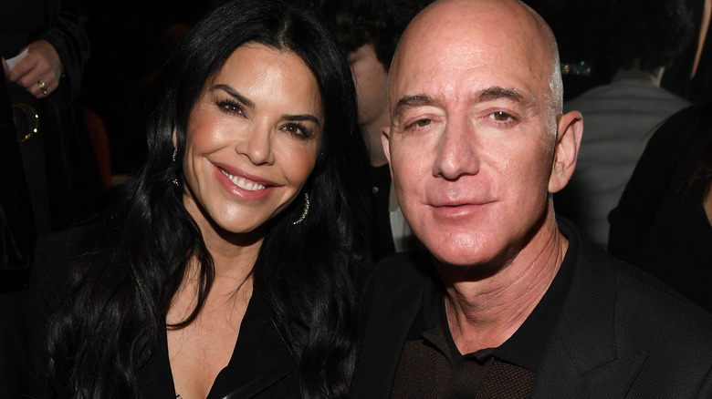 Lauren Sanchez smiles alongside Jeff Bezos