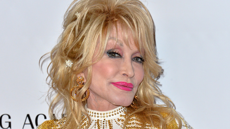 Dolly Parton on the red carpet