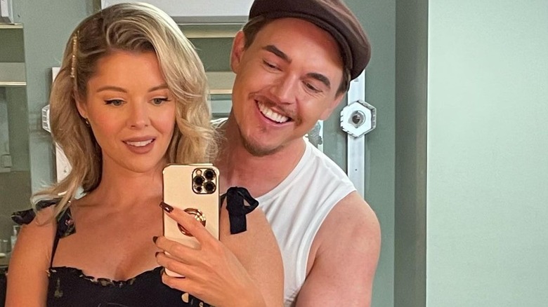 Jesse McCartney and wife Katie Peterson taking a selfie