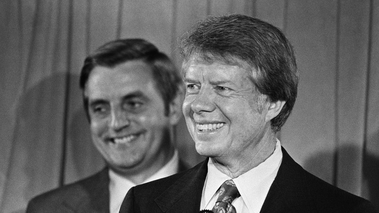 Walter Mondale and Jimmy Carter at the 1976 DNC