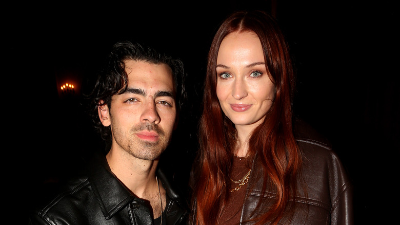 Joe Jonas and Sophie Turner posing for photo