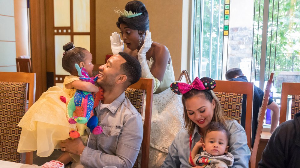 John Legend and Chrissy Teigen with their family