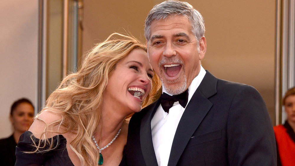 George Clooney and Julia Roberts laughing