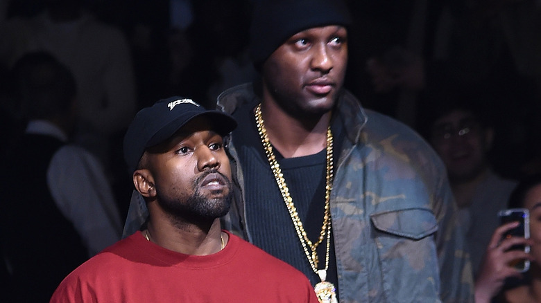 Kanye West and Lamar Odom at Yeezy Season 3