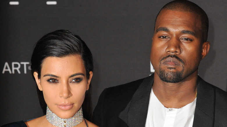 Kim Kardashian and Kanye West at 2014 LACMA Art+Film Gala