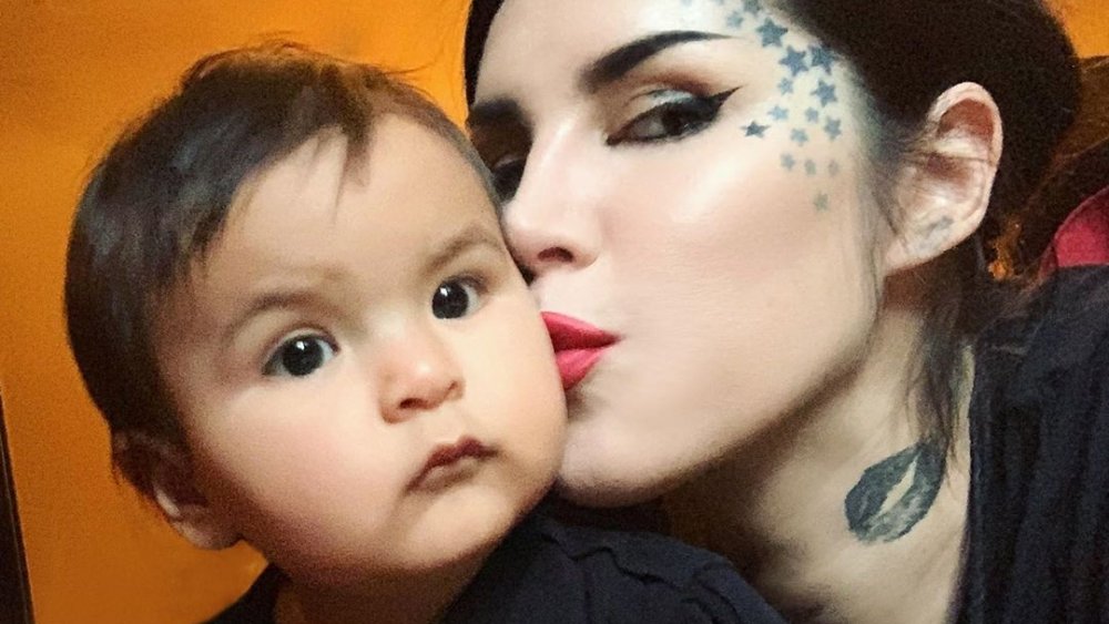 Kat Von D kissing son Leafar