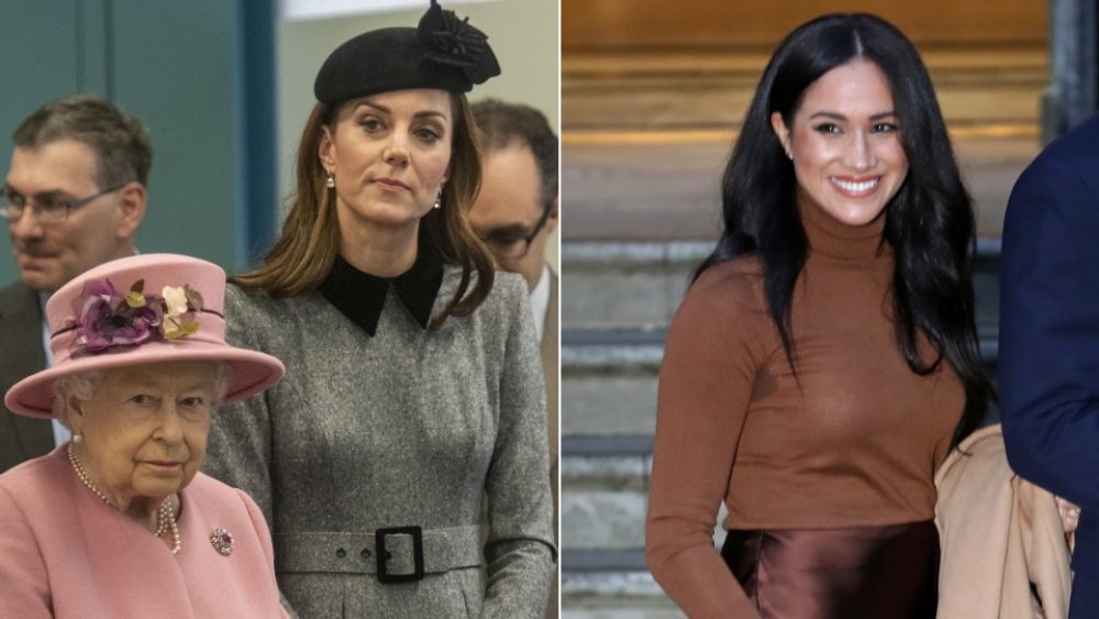 The Queen, Kate Middleton, Meghan Markle