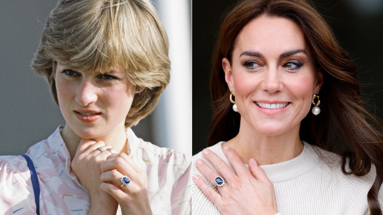 Diana and Kate with the sapphire ring