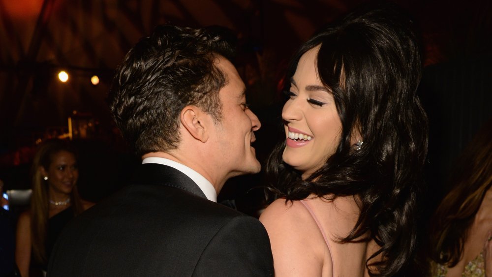 Orlando Bloom and Katy Perry laughing