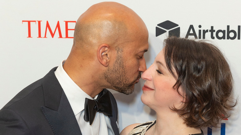 Keegan-Michael Key kissing Elisa Pugliese