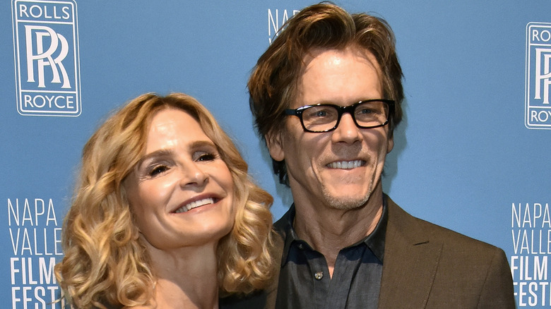 Kyra Sedgwick and Kevin Bacon smiling