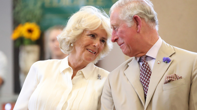 Charles and Camilla gazing at each other