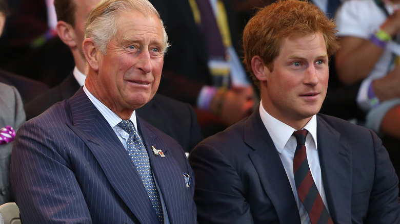 Harry and Charles looking away