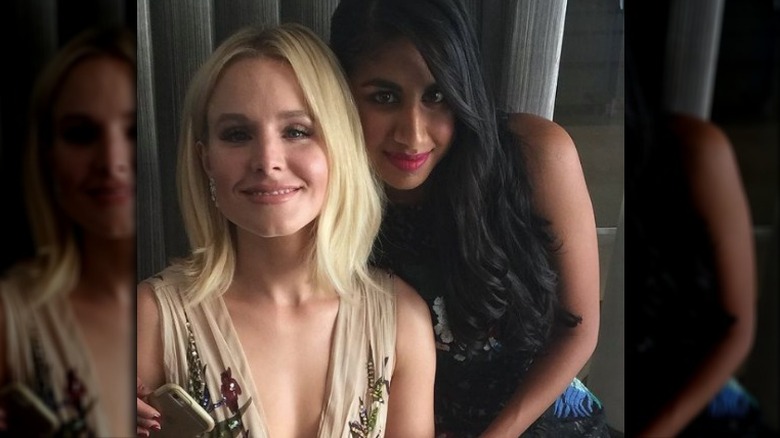 Monica Padman poses with Kristen Bell