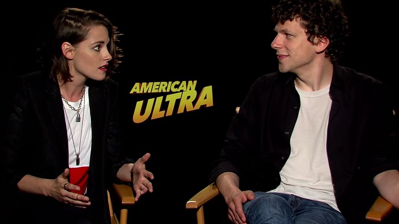 Kristen Stewart and Jesse Eisenberg chatting  