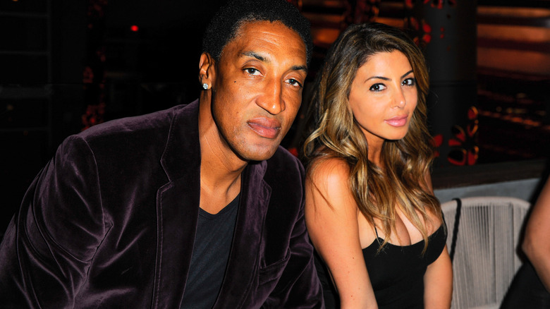 Scottie Pippen, Larsa Pippen, posing