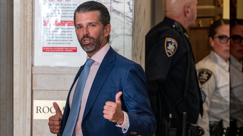 Donald Trump Jr. giving thumbs up