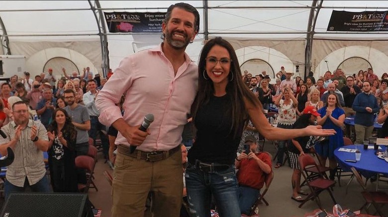 Don Trump Jr., Lauren Boebert posing