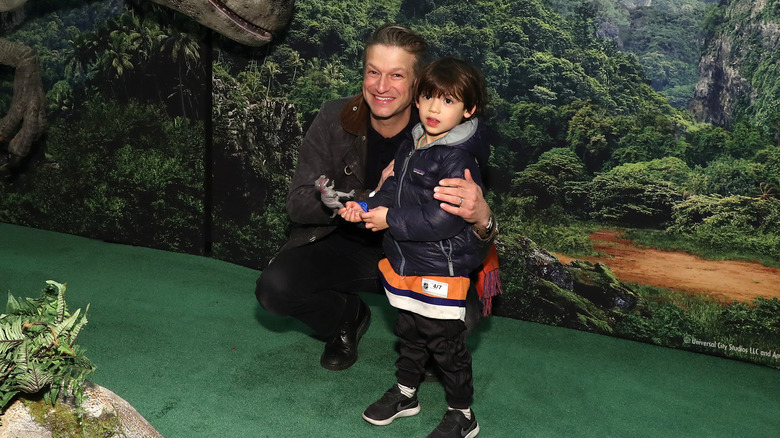 Peter Scanavino with his son