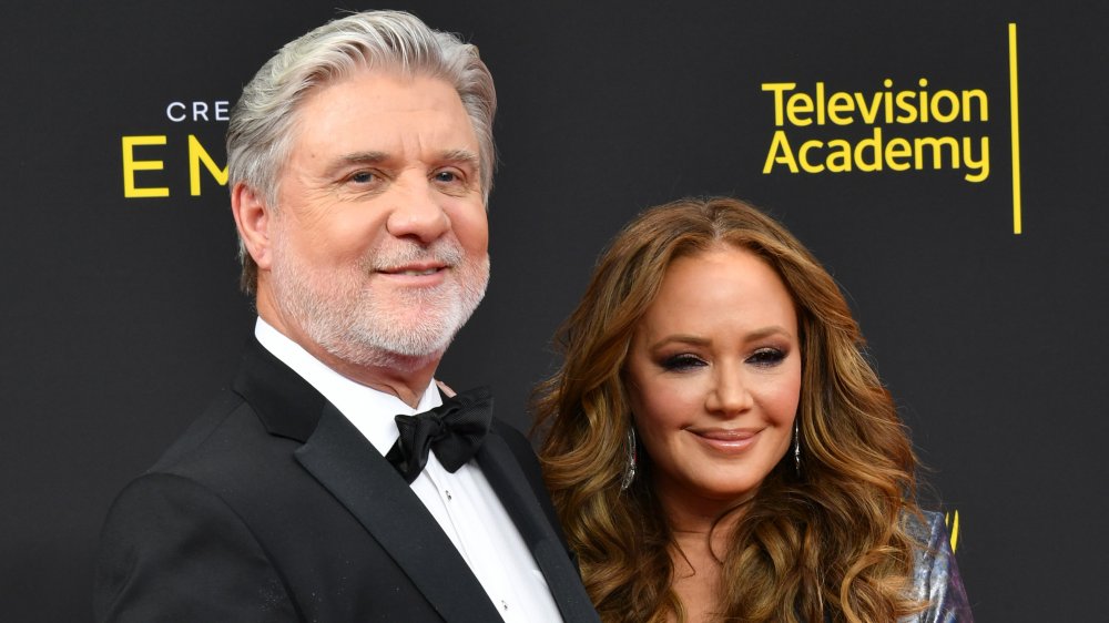 Mike Rinder and Leah Remini at the 2019 Creative Arts Emmy Awards 