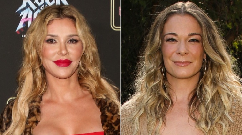 Brandi Glanville and LeAnn Rimes, split image, both looking at camera