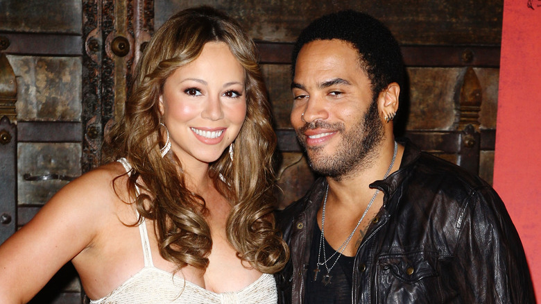 Mariah Carey and Lenny Kravitz smile at the Cannes Film Festival 